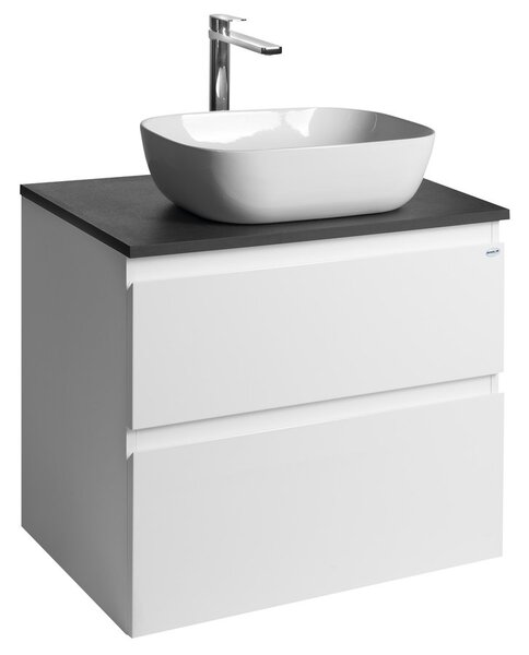 Aqualine Aqualine, dulap ALTAIR cu blat 68 cm, ardezie alb/antracit, AI270-03