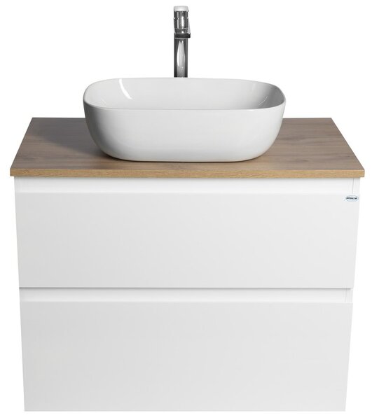 Aqualine Aqualine, dulap ALTAIR cu blat 78,5 cm, stejar alb/emporio, AI280-02
