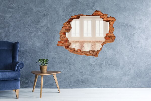Fototapet 3D gaură în perete Interior cu vedere la soare