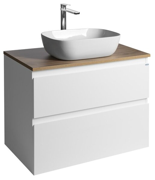 Aqualine Aqualine, dulap ALTAIR cu blat 78,5 cm, stejar alb/emporio, AI280-02