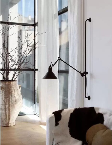 214 Aplică de Perete Round Black/Copper - Lampe Gras
