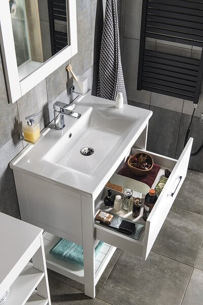 Aqualine Aqualine, dulap de lavoar ETIDE 71,5x85x44 cm, alb mat, ET725