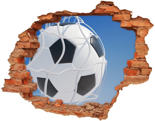 Autocolant gaură 3D Fotbal în zbor