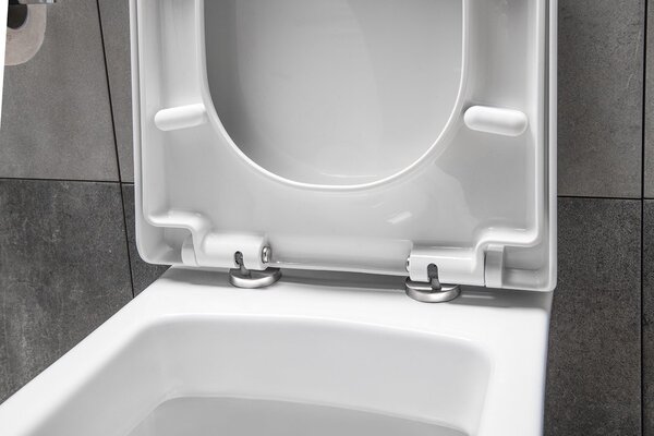 Aqualine Aqualine, scaun WC DONA, Soft Close, alb, FD121
