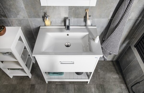 Aqualine Aqualine, dulap de lavoar ETIDE 71,5x85x44 cm, alb mat, ET725