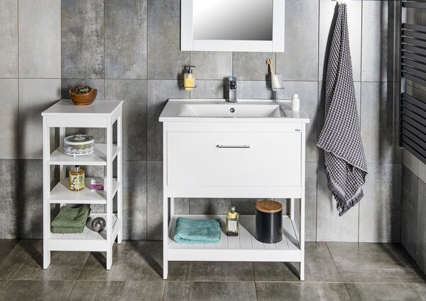 Aqualine Aqualine, dulap de lavoar ETIDE 71,5x85x44 cm, alb mat, ET725