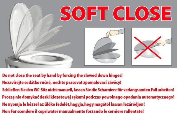 Kerasan Kerasan, scaun WALDORF, Soft Close, alb/crom, 418801