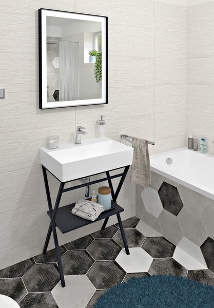 Aqualine Aqualine, Chiuvetă din ceramică 60x42cm, deasupra, 10SF50060