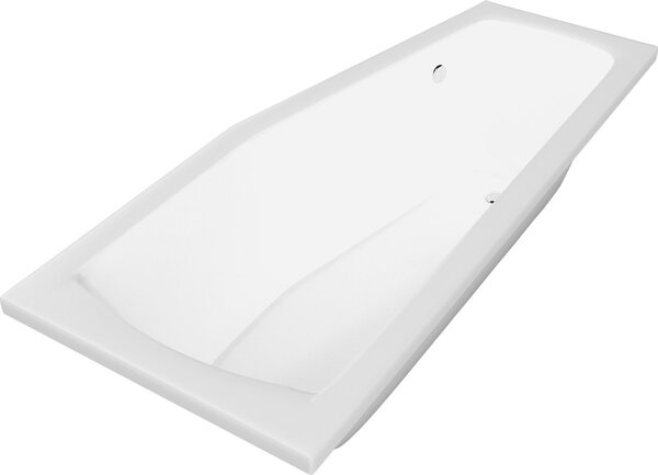 Aqualine Aqualine, cada OPAVA 160x70x44cm fara picioare, dreapta, alba, A1671