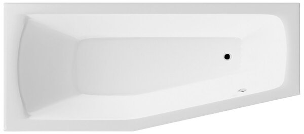 Aqualine Aqualine, cada OPAVA 160x70x44cm fara picioare, stanga, alba, C1670