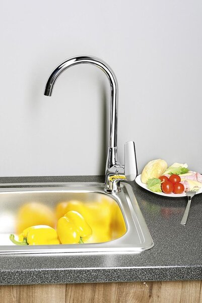 Aqualine Aqualine, baterie LOTTA pentru chiuvetă/cadă, pas 150 mm, crom, LT640
