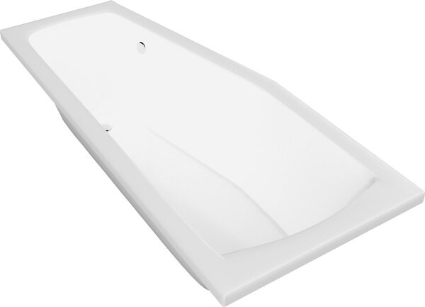 Aqualine Aqualine, cada OPAVA 160x70x44cm fara picioare, stanga, alba, C1670