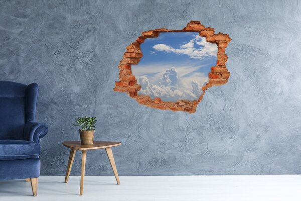 Fototapet 3D gaură în perete Cerul este plin de nori
