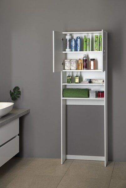 Aqualine Aqualine, dulap SIMPLEX ECO pentru masina de spalat rufe 63x25x190cm, alb, SIME715