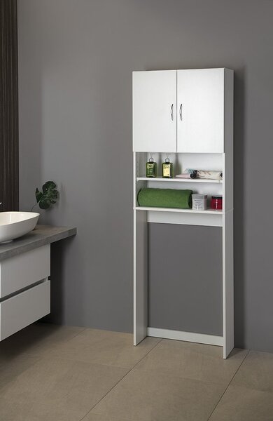 Aqualine Aqualine, dulap SIMPLEX ECO pentru masina de spalat rufe 63x25x190cm, alb, SIME715