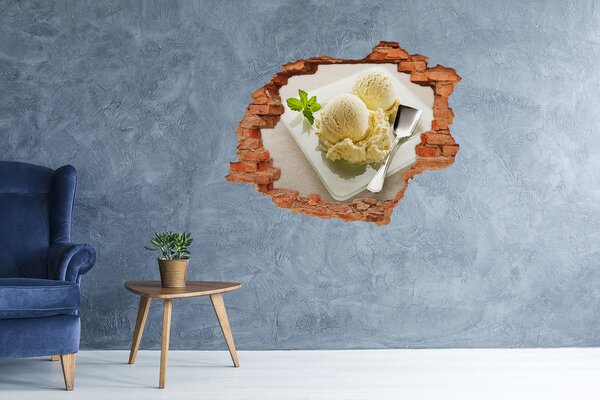 Autocolant de perete gaură 3D Paradisul de gheață