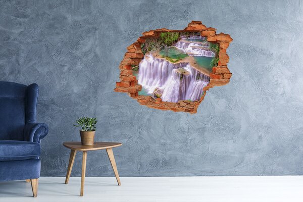 Autocolant 3D gaura cu priveliște Cascade în Paradis
