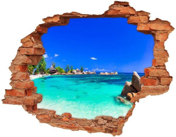 Autocolant autoadeziv gaură plaja Seychelles