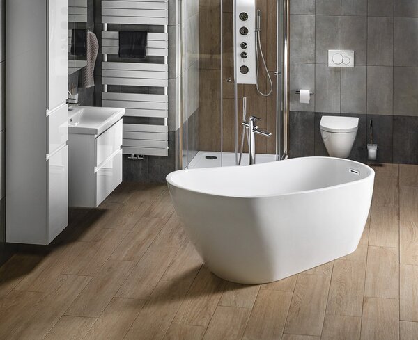 Aqualine Aqualine, cada TISA de sine stătătoare 170x80 cm, albă, E1780