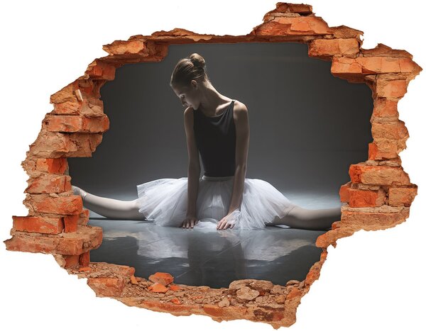 Autocolant 3D gaura cu priveliște balerină