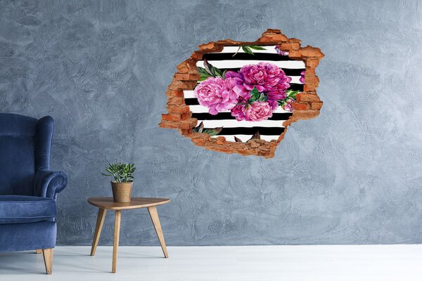 Autocolant autoadeziv gaură Mural floral cu gaură în perete