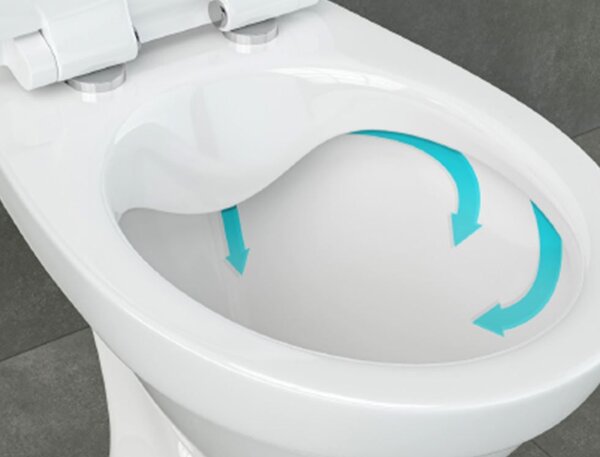 Cersanit Carsania II CleanOn WC combi + scaun cu cădere lentă, deșeuri spate, 3/6l, K11-2340