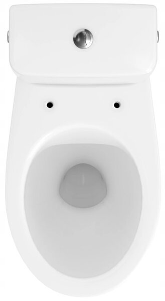Cersanit Cersania SimpleOn 010 - WC combi 3/6l + scaun cu inchidere lenta din duroplast, deșeuri orizontale, alb, K11-2339