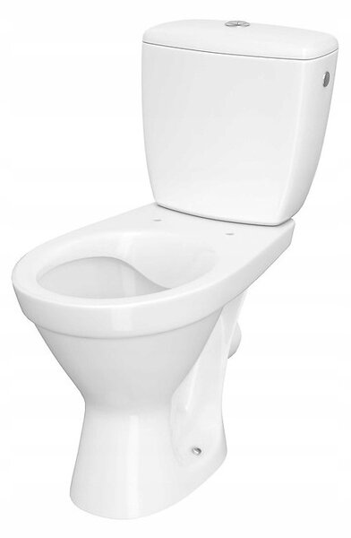 Cersanit Cersania SimpleOn 010 - WC combi 3/6l + Scaun subțire cu închidere lentă din duroplast, deșeuri orizontale, alb, K11-2338