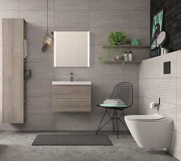 Cersanit City Oval CleaOn, vas WC montat pe perete fără scaun, alb, K35-025