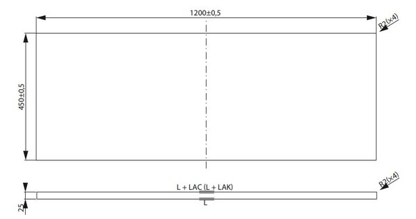 Cersanit City, blat 115x45x2,5 cm, stejar, S584-055