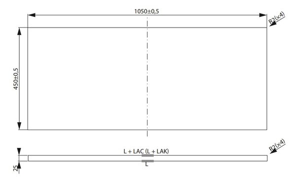 Cersanit City, blat 105x45x2,5 cm, stejar, S584-030