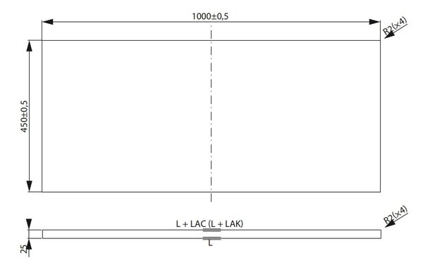 Cersanit City, blat 100x45x2,5 cm, stejar, S584-029