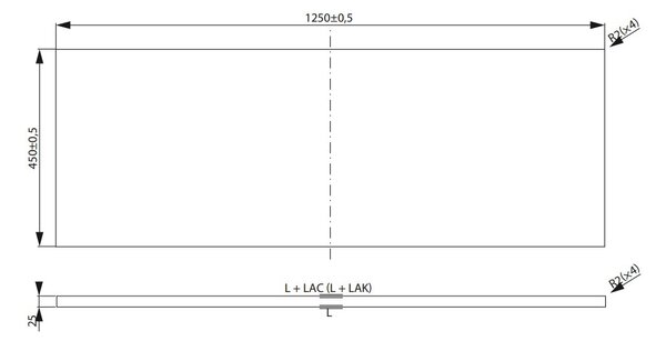 Cersanit City, blat 125x45x2,5 cm, alb lucios, S584-043