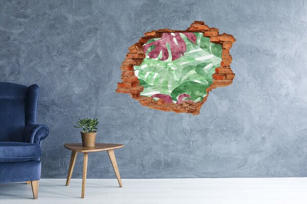 Fototapet 3D gaură în perete Junglă tropicală