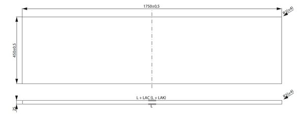 Cersanit City, blat 175x45x2,5 cm, stejar, S584-061