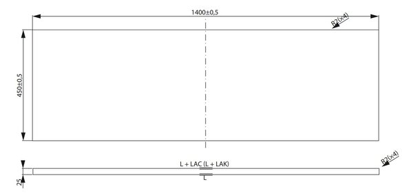 Cersanit City, blat 140x45x2,5 cm, stejar, S599-0156