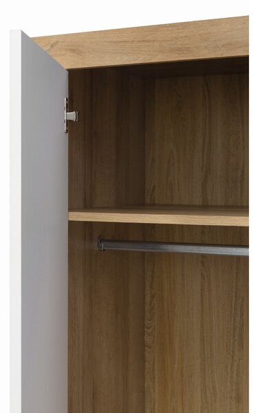 Dulap alb din lemn Balder, 90X51.5X192 CM