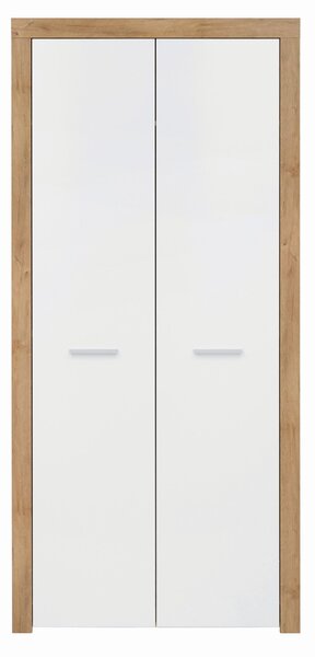 Dulap alb din lemn Balder, 90X51.5X192 CM