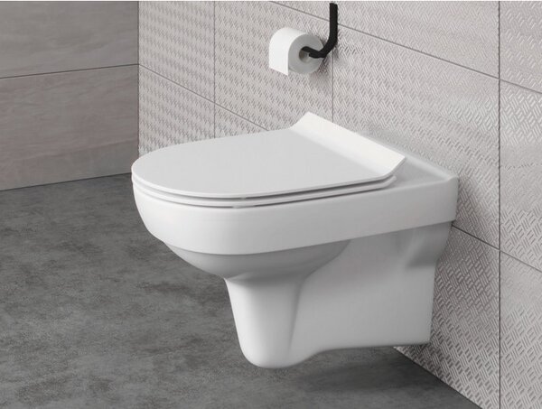 Cersanit City, scaun de toaleta antibacterian din duroplast, alb, K98-0134