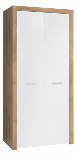 Dulap alb din lemn Balder, 90X51.5X192 CM