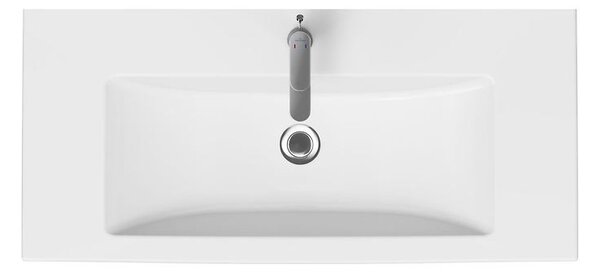 Cersanit Lara Como, dulap de perete Lara si chiuveta ceramica Como 100cm, alb, S801-191-DSM