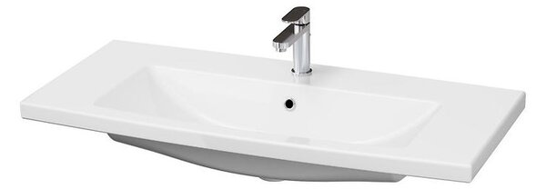 Cersanit Lara Como, dulap de perete Lara si chiuveta ceramica Como 100cm, alb, S801-191-DSM