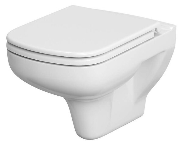 Vas de toaletă suspendat Cersanit Color CleanOn + scaun de toaletă, K701-042