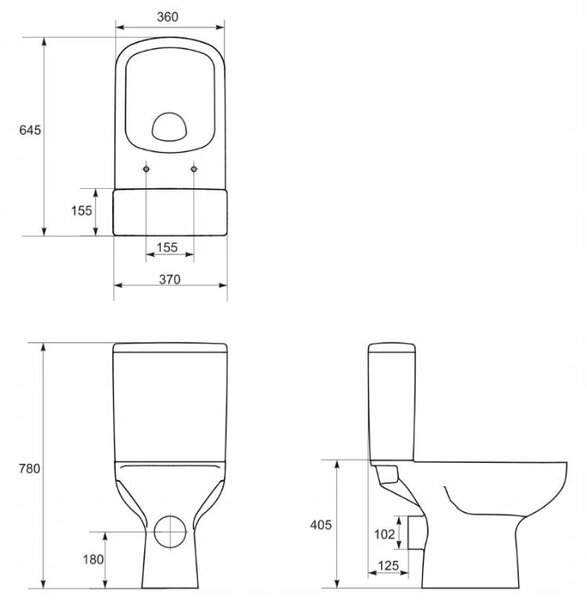 Scaun WC Cersanit COLOR duroplast / antibacterian, alb, K98-0092