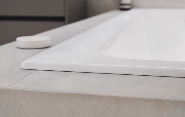 Cada Cersanit Crea Slim acrilic 150x75cm + picioare, alb, S301-233
