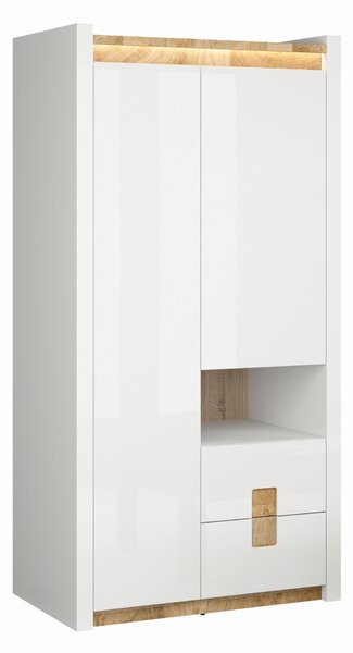 Dulap in dormitor alb Alameda, 102X60X201 cm