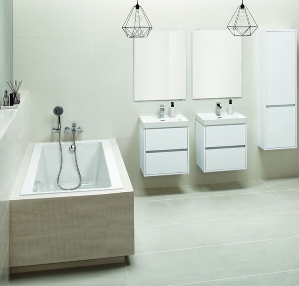 Cada Cersanit Crea Slim acrilic 160x75cm + picioare, S301-225