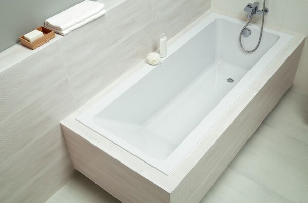 Cada Cersanit Crea Slim acrilic 150x75cm + picioare, alb, S301-233