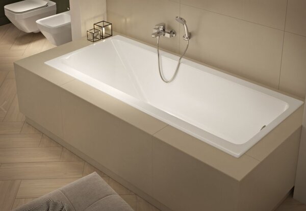 Cada Cersanit Crea Slim acrilic 150x75cm + picioare, alb, S301-233