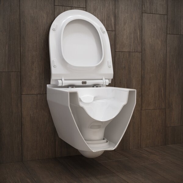 Cersanit Crea scaun WC oval duroplast / antibacterian, alb, K98-0177